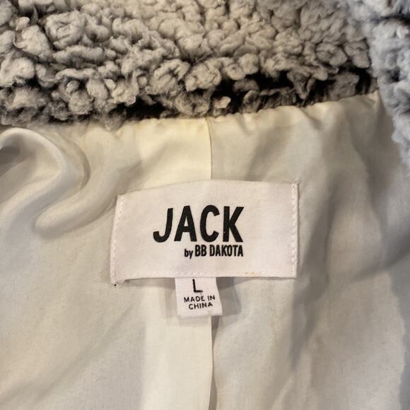 JACK BY DD DAKOTA Grey Shearling Jacket Large - Picture 5 of 14